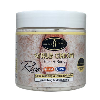 Rice Face & Body Scrub Cream - Deep Cleaning & Detox Exfoliation