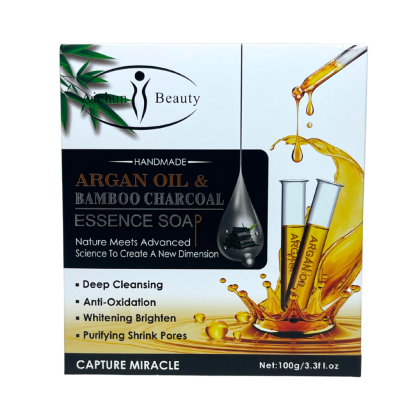 Săpun Ulei Argan & Cărbune Bambus Purificator Pori Față