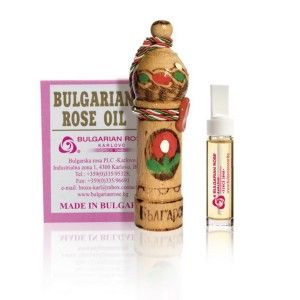 Натурално розово масло в дървен мускал Българска Роза Карлово 1 ml