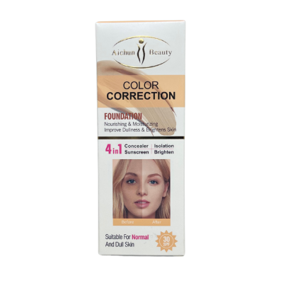 Fond de ten Aichun Beauty 4în1 Corector Culoare SPF 30. Piele radiantă.