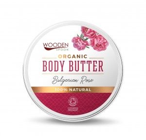 Органичен крем-бутер за тяло с масло от роза Bulgarian Rose Wooden Spoon 100 ml
